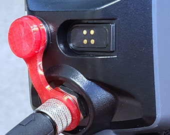thumbnail interactive-video image 1 of 3D Printed Magnetic Charging Port Cover For Minelab Equinox 600/800 Black 1 of 4