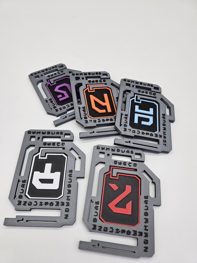 Subnautica Alien Tablet Replica Precursor Key – Blue , Purple, Orange ...
