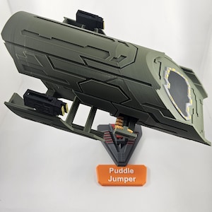 Réplica del modelo de barco Puddle Jumper / Lantean de 35 cm / 14 pulgadas de largo, impreso en 3D