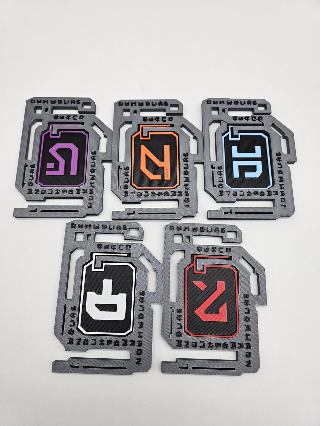 Subnautica Alien Tablet Replica Precursor Key – Blue , Purple, Orange ...