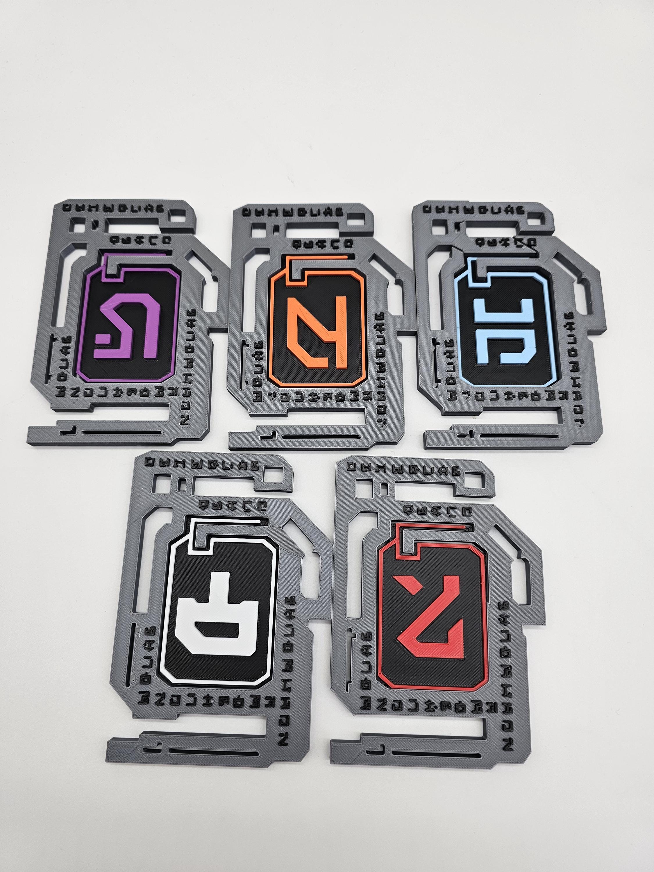 Subnautica Alien Tablet Replica Precursor Key – Blue , Purple, Orange ...