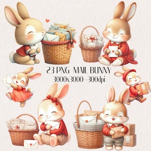 Watercolor Bunny Clipart: Easter Nursery Decor (PNG Digital Download)