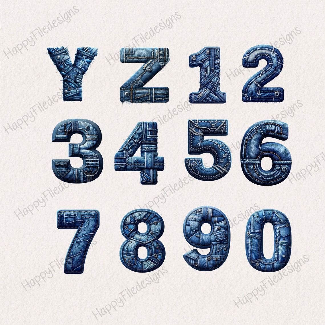 Watercolor Denim Alphabet Clipart: Jeans Letters (PNG Digital Download ...