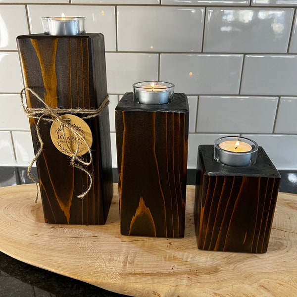 Candle Holder Set Etsy