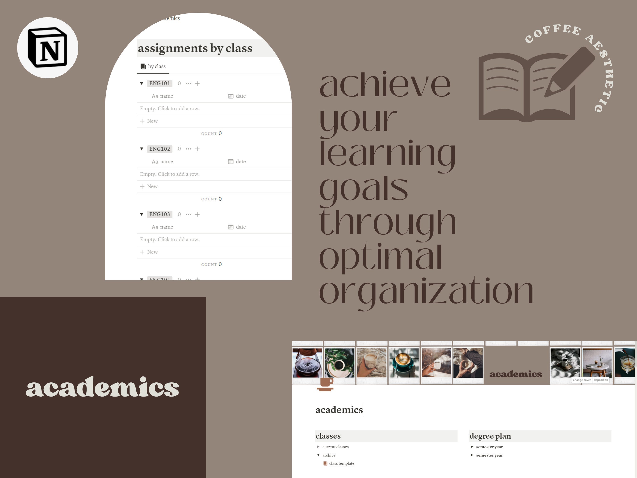 Notion Template Student Planner, Digital Academic Planner, ADHD ...