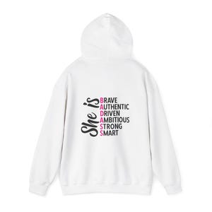 She Is Brave Sweatshirt - Women&#39;s Encouraging Pullover, Inspirational Hoodie, Empowering Jumper, Feminist Top, Motivational Sweater, Gift