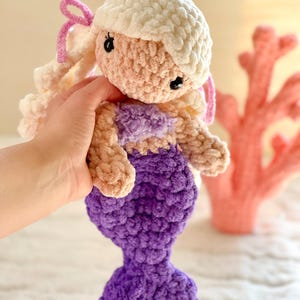 Crochet Mermaid Lovey Snuggler | Mermaid Lovey | Mermaid Snuggler | Crochet Mermaid | Purple Mermaid