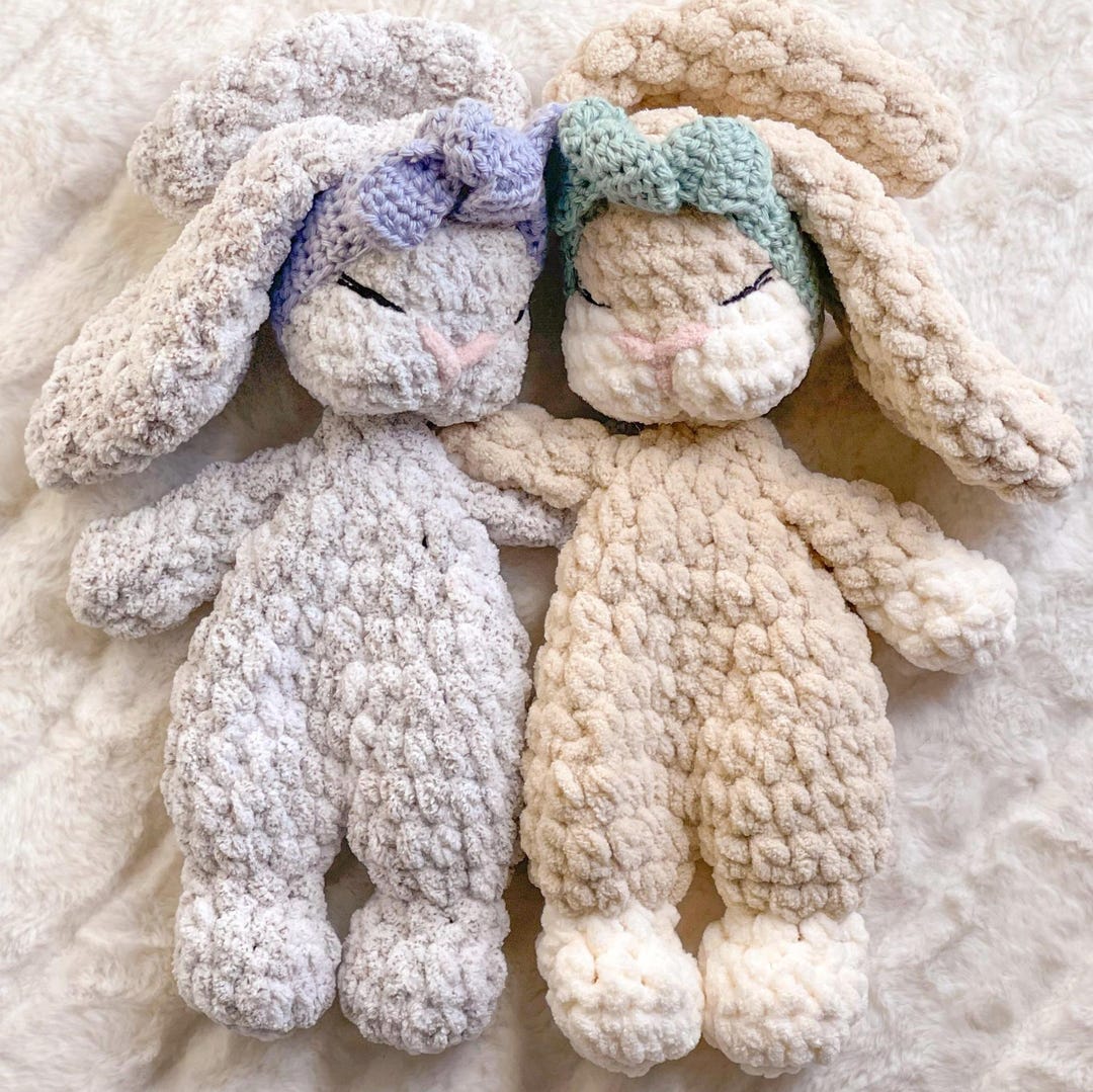 Sleeping Baby Bonnie Bunny Lovey Snuggler - Rabbit Lovey - Bunny Lovey ...