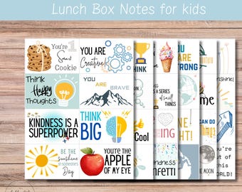 Kids  Encouraging Lunch Box Notes, Printable affirmations, Lunch Notes