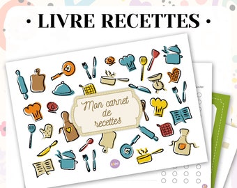 Cahier de recettes enfant à imprimer et à compléter