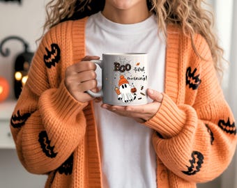 Funny Ghost Halloween Coffee Mug: Spooky Season Ceramic Cup