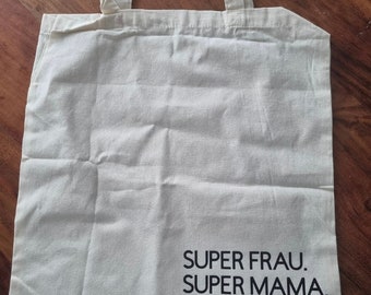 Einkaufsbeutel  /Stofftasche Super Mama Super Müde