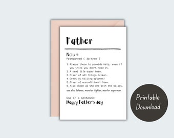 Father&#39;s day Card, Instant Download, Printable Card, For Dad, Funny, Stepfather, Dad, Fathers Day, For Father, Father