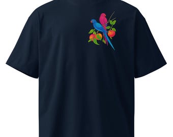 Midnight Garden Unisex organic oversized high neck t-shirt