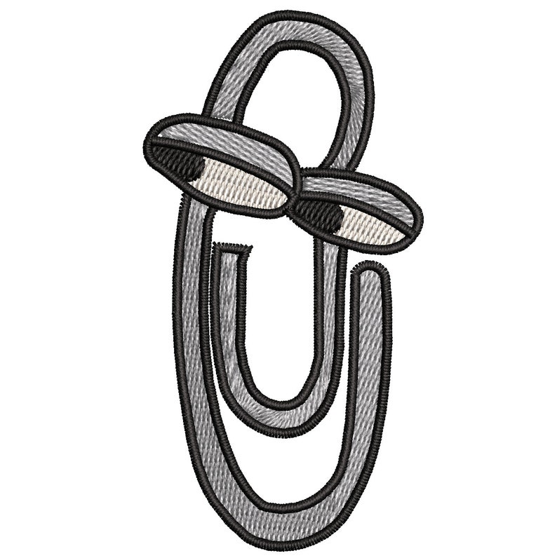 Clippy Machine Embroidery File: Iconic Windows95 Art - Retro Digital ...