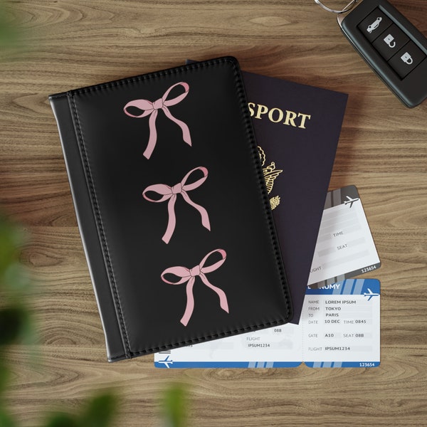 Coquette Passport Cover, Pink Bow Passport Cover, Cute Passport, Girly Passport Holder, Passport Sleeve, Passport Covers, Kawaii Passport