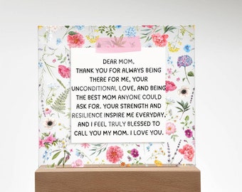 Note to Mom. Sweet and Thoughtful Gift for Mom. Plaque