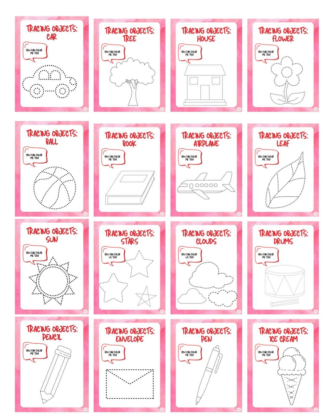 100 Pages Preschool and Kindergarten Activity Book | Printables | PDF ...
