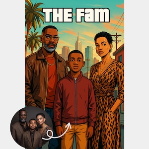Benutzerdefiniertes GTA Style Portrait von Ihrem Foto | Einzigartiges digitales Cover Geschenk für alle