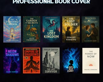 Custom Book Cover Design | Full Front, Back & Spine (Digital Download)