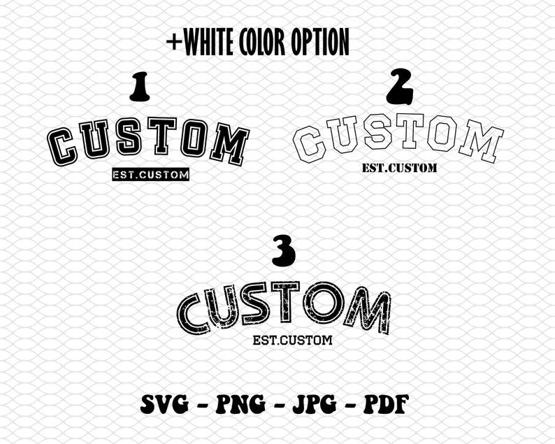 Custom Varsity Text Svg Png, Custom Svg, Custom Est. Svg Png, Custom ...