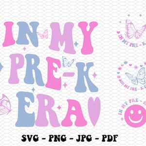 In My Pre-K Era Png, Kindergarten Teacher Png, Teacher Png, Teacher Gift, Back to School Png, First Day of School Png