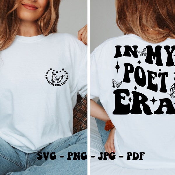 In My Poet Era Svg Png, Writer Svg, Lyricist Shirt Png Svg,Groovy Retro Concert Svg,Vintage Poet Svg,Cricut Silhouette Download