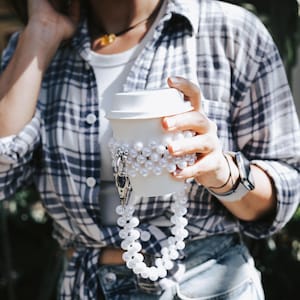 Tassenhalter Marshmallow, Tassenärmel-Halter-Tasche, rosa Tassenhalter, Kaffeehalter Geldbörse