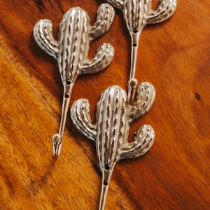 Bronze Hook Cactus Set 3 Pcs, Solid Brass, Brass Clothes Hook,Vintage Hook,Wall Hook, Home Decor, Antique Brass Hook set.