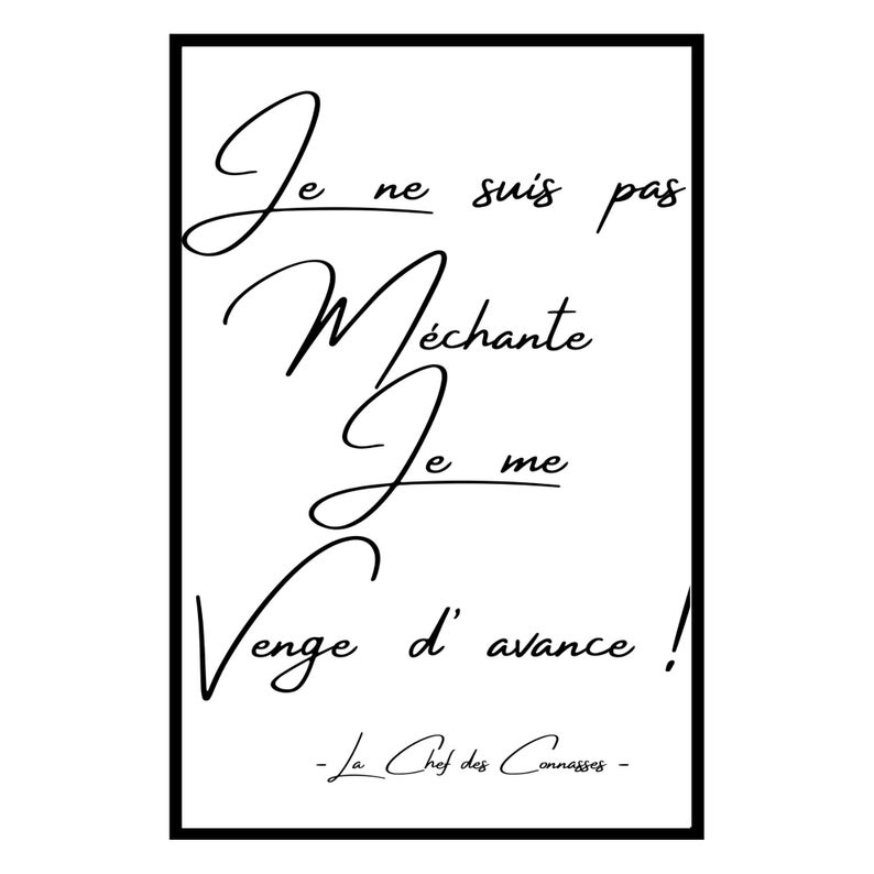 Je ne suis pas méchante, je me venge davance Pour les Femmes Fortes et Drôles Etsy France