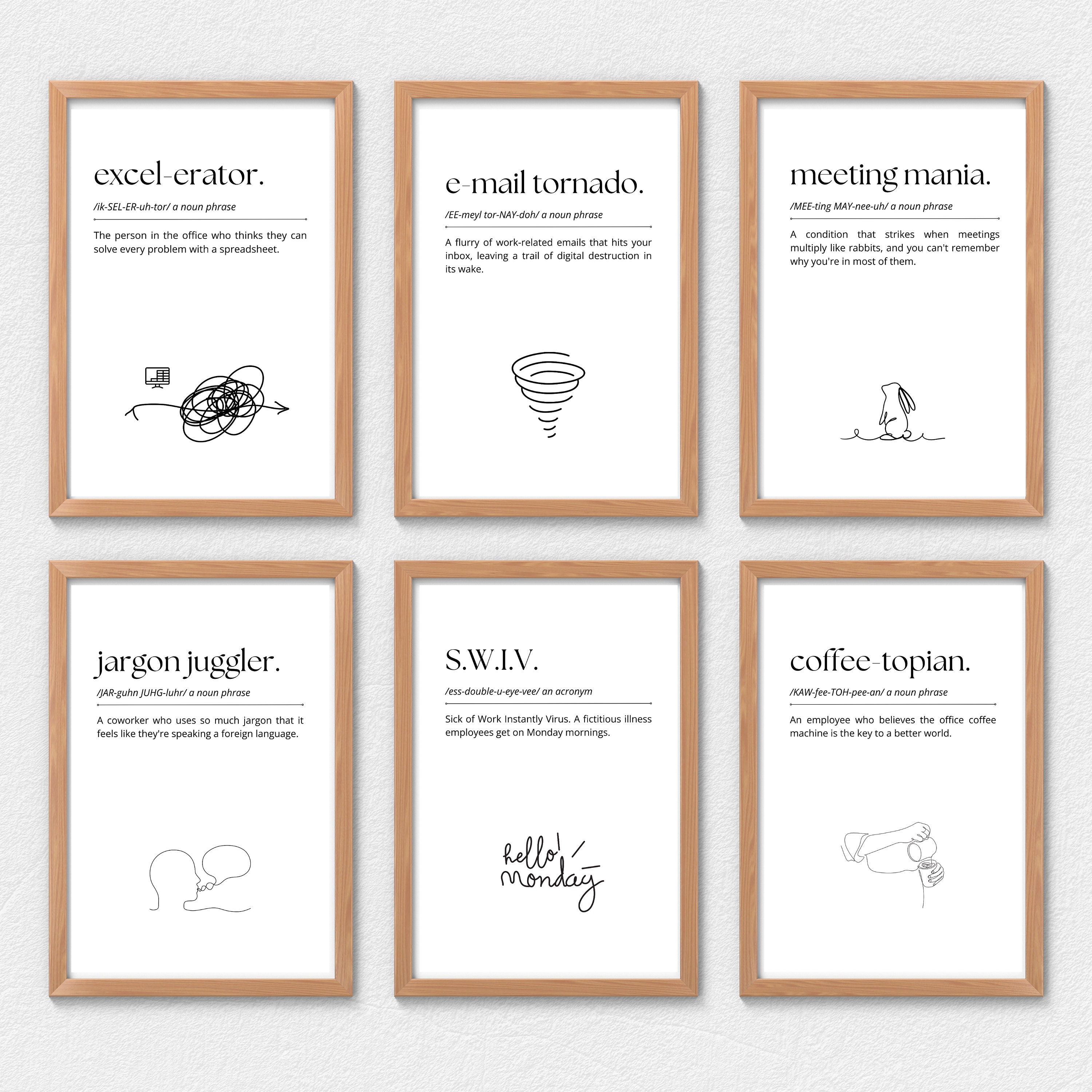 Funny Word Explanation Printable Office Wall Art Office Quote - Etsy