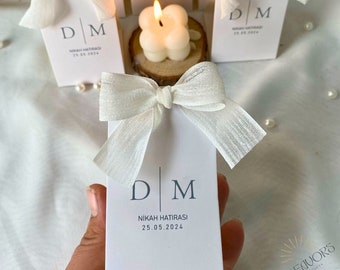 Custom Bubble Cube Candle, Personalized Wedding Favors