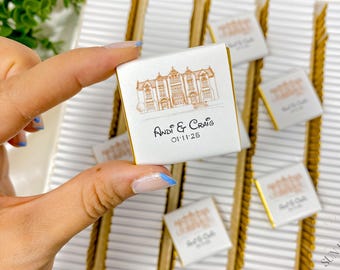 50 Personalized Wedding Chocolates, Custom Favors for Guests