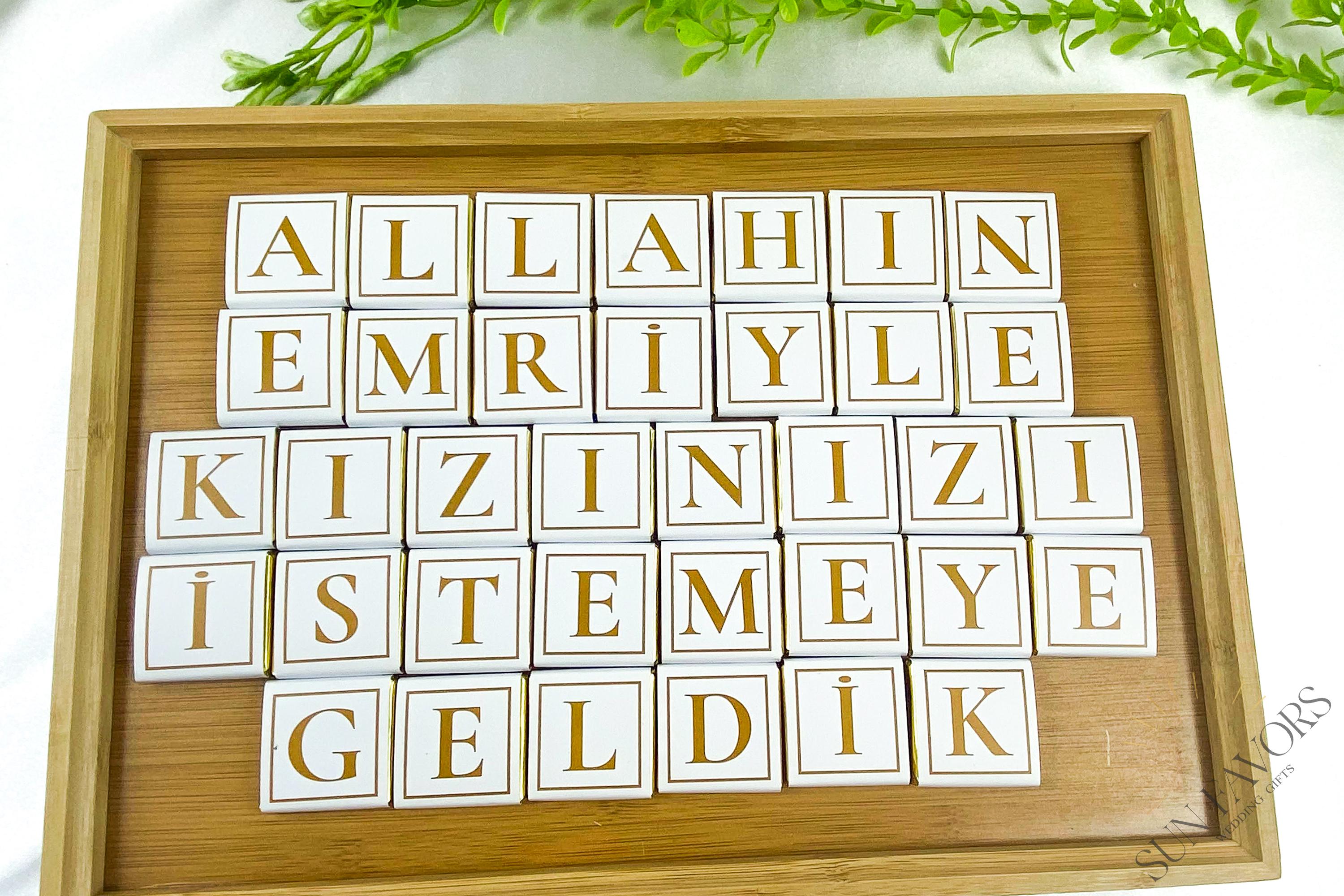 Allahin Emri Ile Kizinizi Istemeye Geldik Schokolade - Kiz Isteme Cikolatasi - Schokolade Kiz İsteme Söz Nişan Verlobung