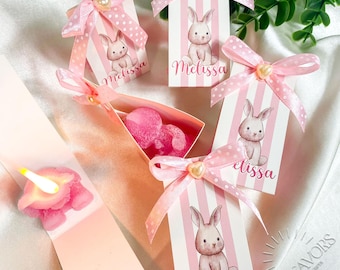 Teddy Bear Girl Baby Shower Candle Favors, New Born Gift