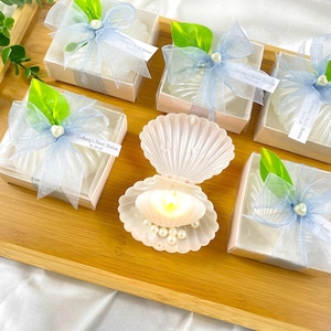 Personalisierte Muschelkerze Taufe Gefälligkeiten, Islamische kundenspezifische Hochzeitskerze, Muschelkerze Verlobung Gefälligkeiten, Hochzeit Strandbevorzugungen