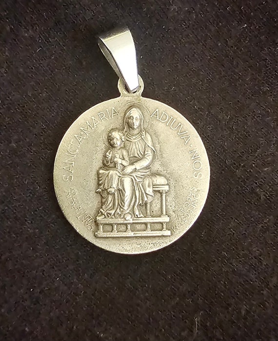 Antique Patron Saint of Africa Medallion Pendant - image 2