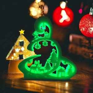 SVG stilisierte Weihnachtsbaumlampe (Styropor-Schneidemaschine)