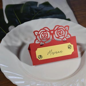 Juego de 10 tarjetas de cartón para mesa, personalizadas con los nombres de los invitados, elegante decoración para eventos y fiestas, 6 colores disponibles