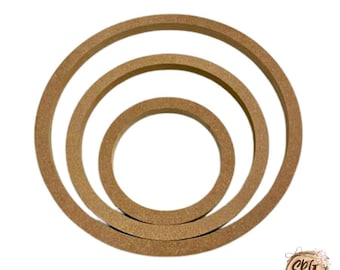 MDF Wreath Making Hoop: Wooden Craft Shapes (100mm - 600mm)