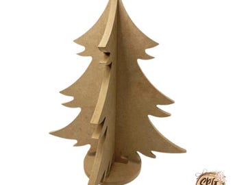 Árbol de MDF independiente, sencillo, para manualidades, decoración con ranuras
