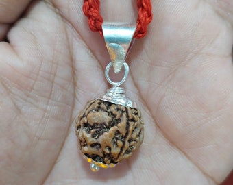 5 Mukhi Rudraksha handmade Pendant Nepal Origin Five Face Rudraksh 100% Original Energized