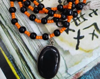 Handmade Most Powerful Wealth Richness Naga Lord SHIVA ENERGIZED Black Stone Pendant A+