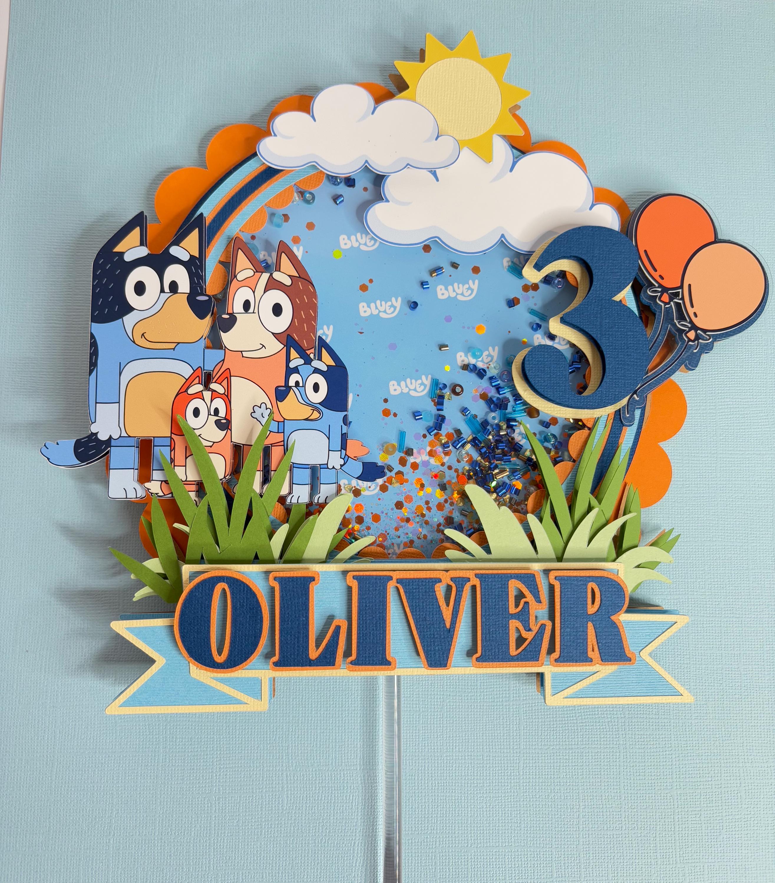 Bluey Inspired Cake Topper
