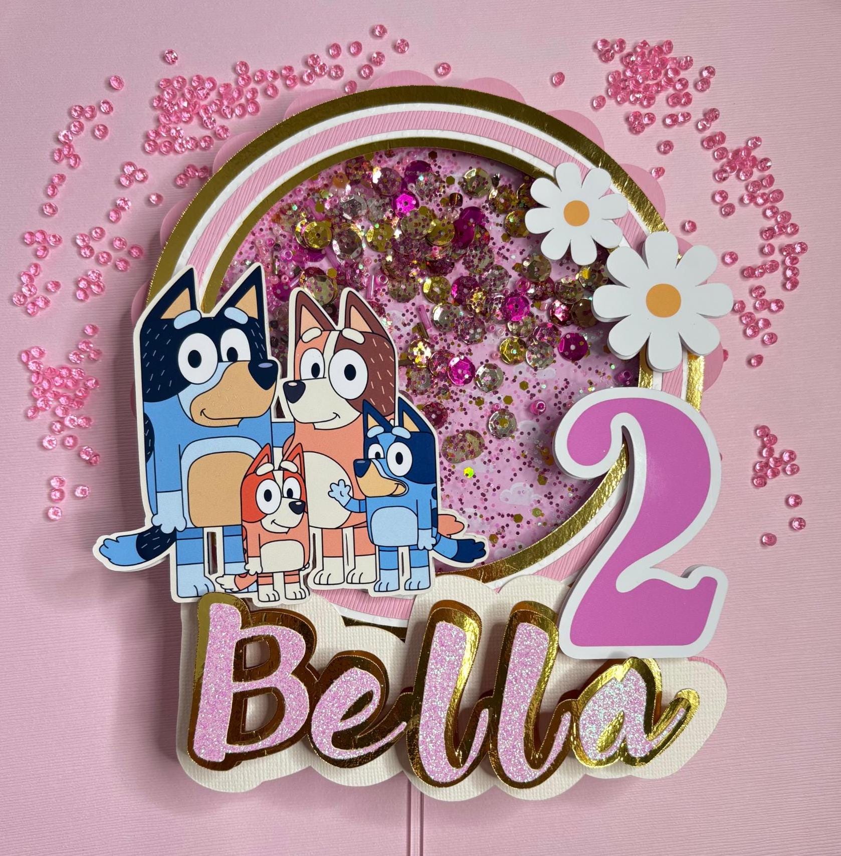 Bluey Inspired Cake Topper Decor