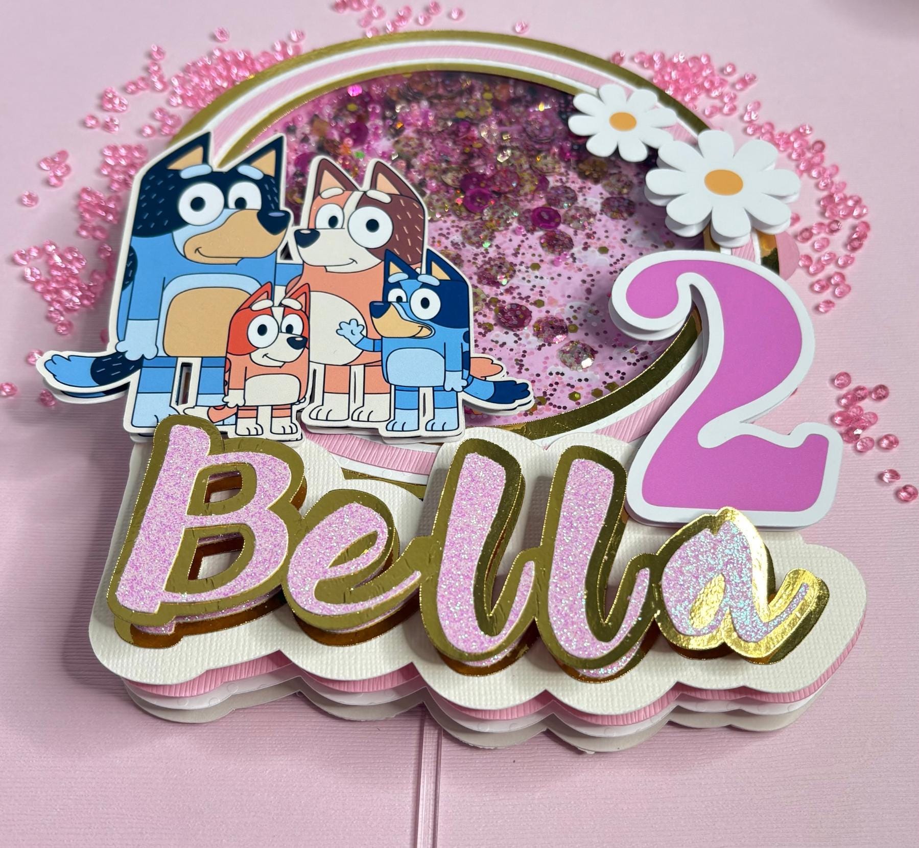Bluey Inspired Cake Topper Decor