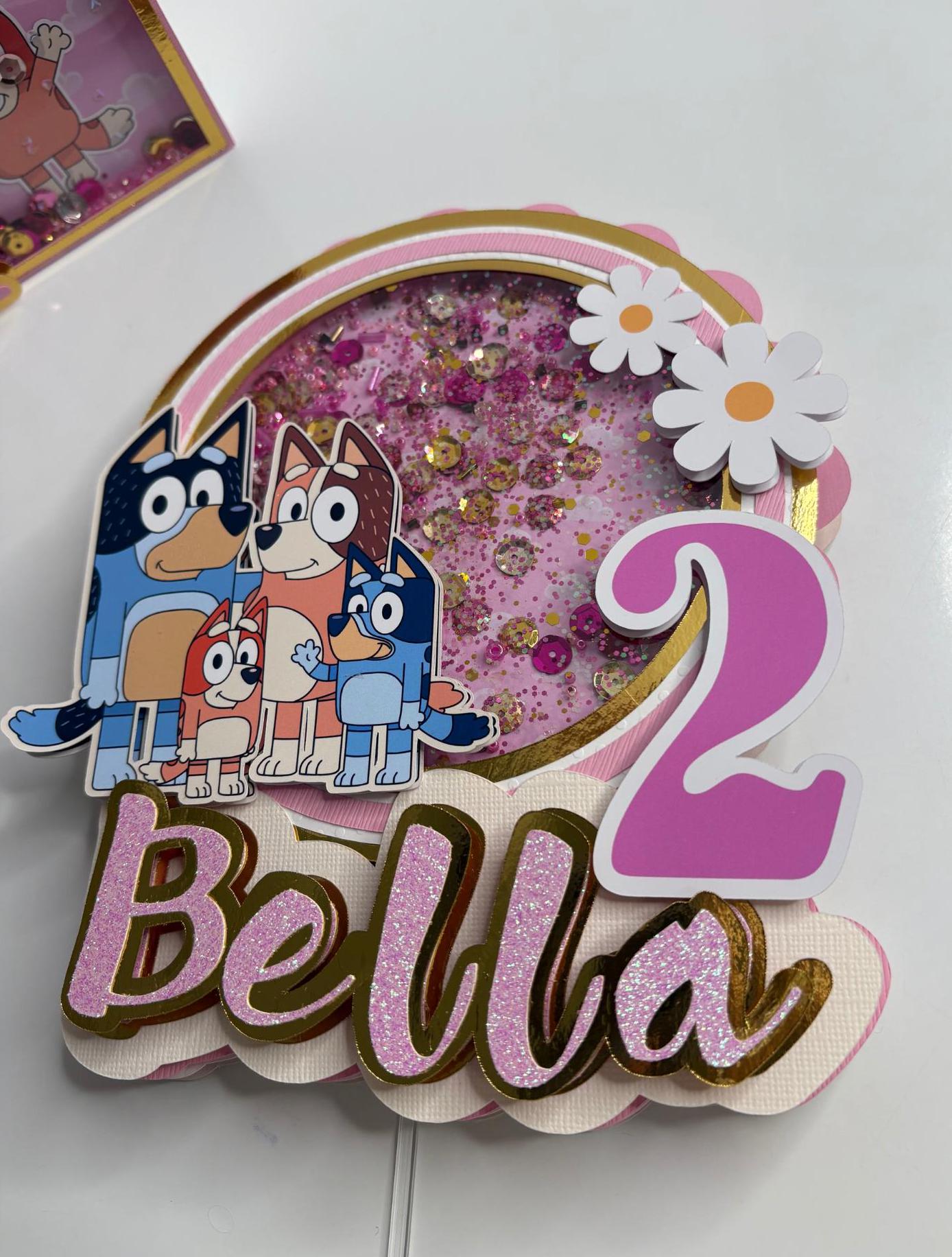 Bluey Inspired Cake Topper Decor