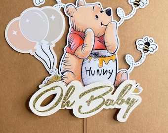 Pooh Baby Shower Cake Topper , Winnie the Pooh Topper  , Baby Shower