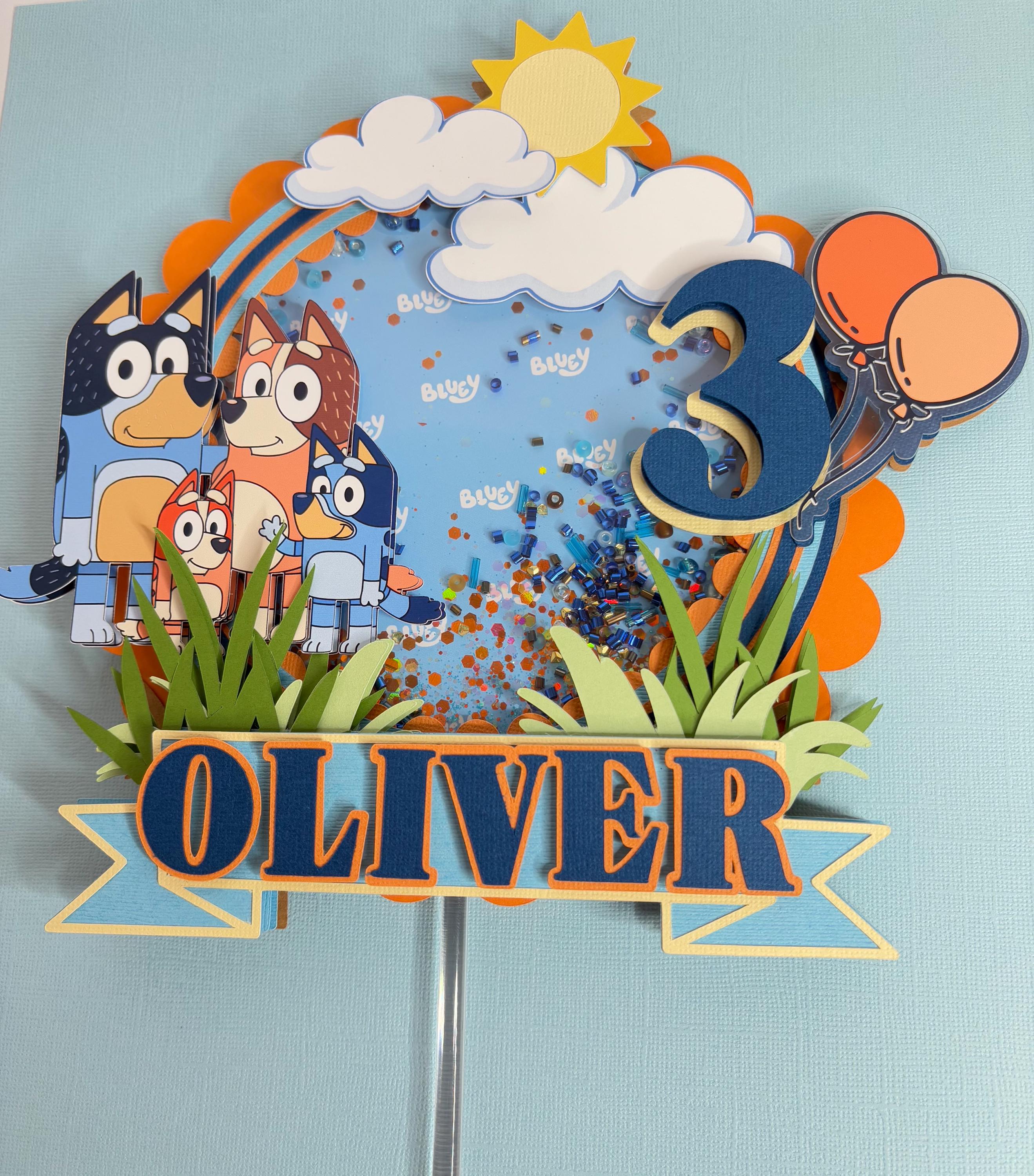Bluey Inspired Cake Topper