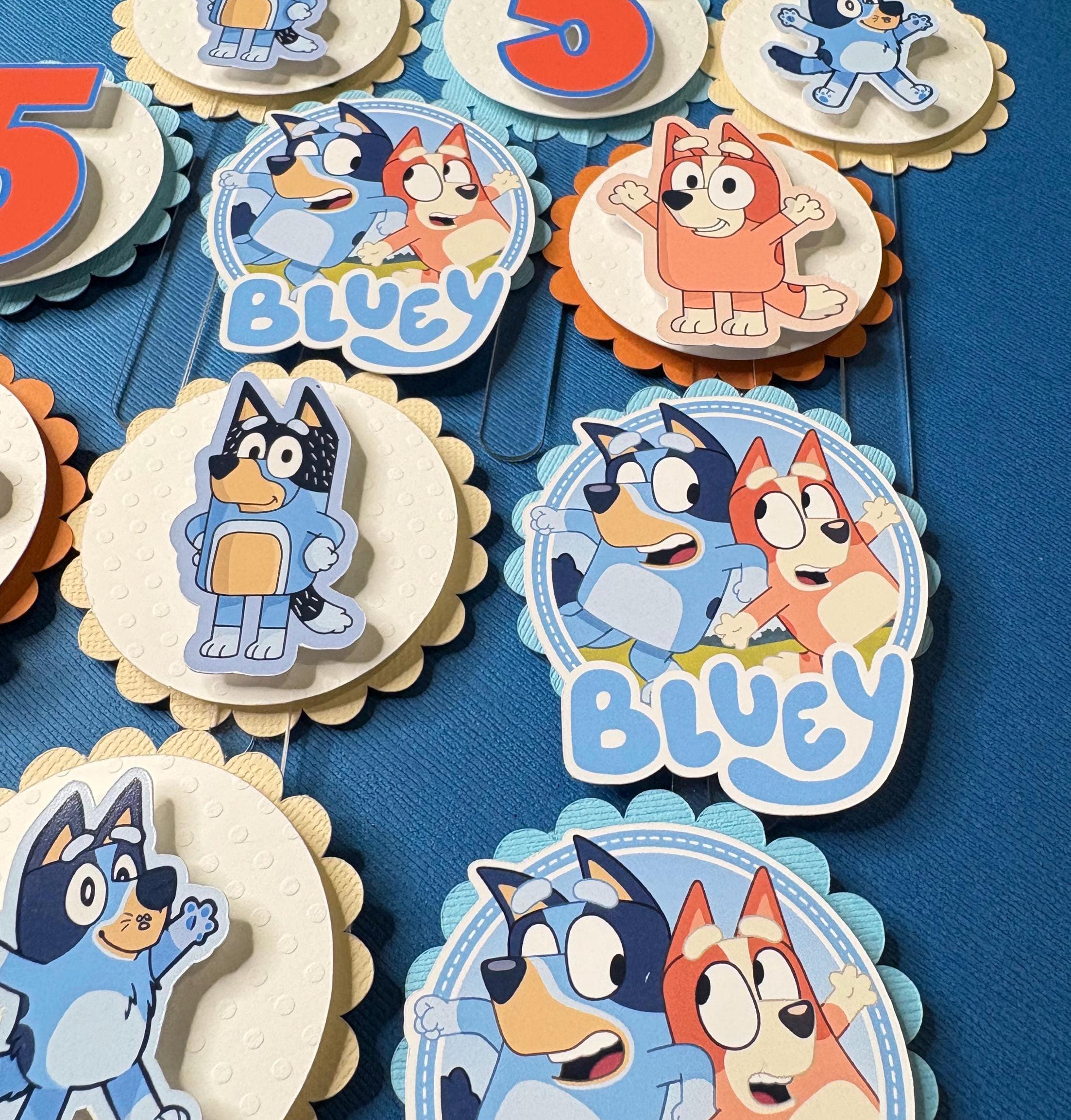 Layered 3D Bluey Toppers (Set of 12)